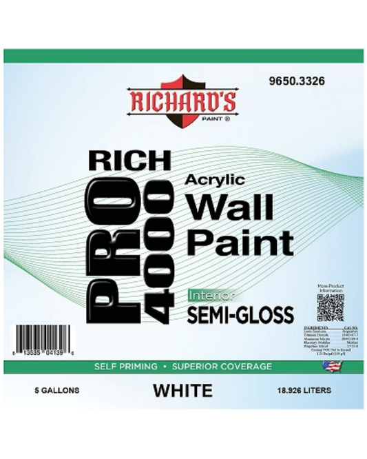 9650 Rich Pro 4000 Interior Acrylic Wall Paint